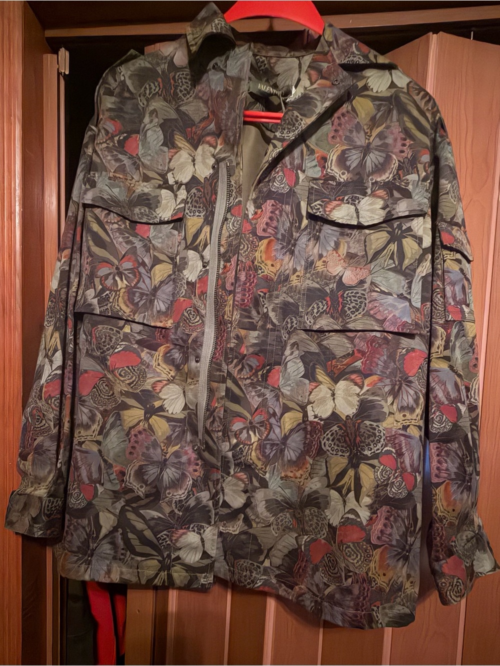 Valentino Camu Army Print Coat Brown/Multi Size 40 NWT